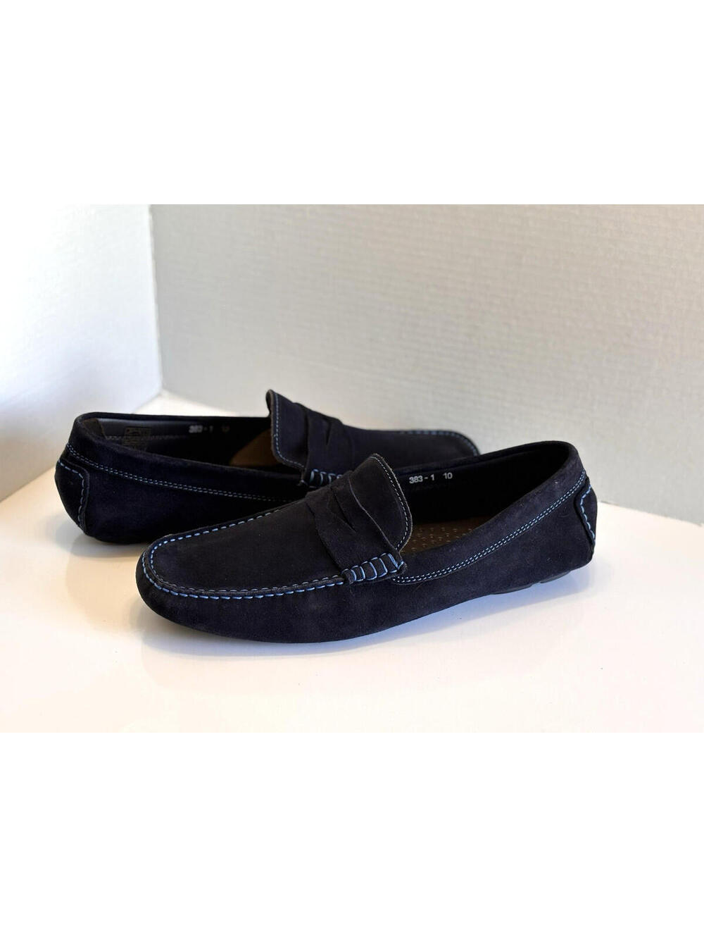To Boot New York Adam Derrick Shoes Mens 10 Navy Suede Driving Penny Loafers NEW